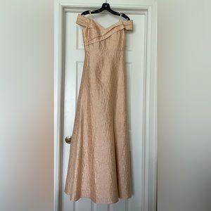 AIDAN MATTOX Off The Shoulder Jacquard Dress